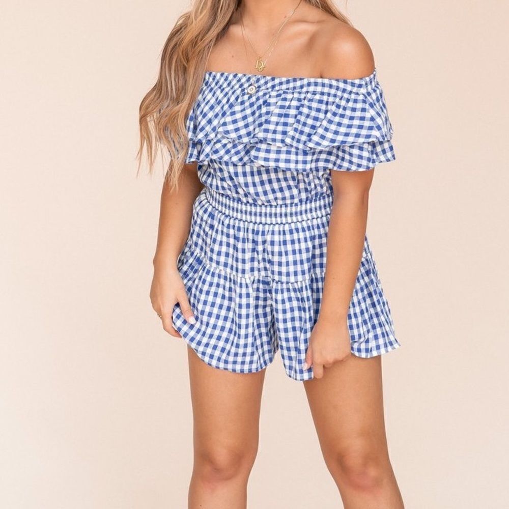✨ Catch Up Off Shoulder Gingham Set✨ - Picture 6 of 8